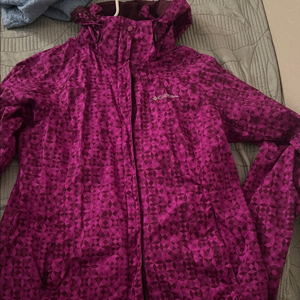 Columbia Women's Geometric Pink Ski Jacket